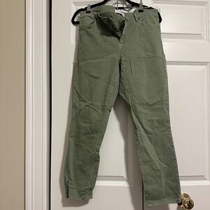 Women’s Olive Green Slim Fit Chino Pants